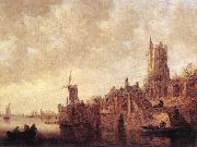 GOYEN, Jan van River Landscape with a Windmill and a Ruined Castle sdg oil painting picture wholesale